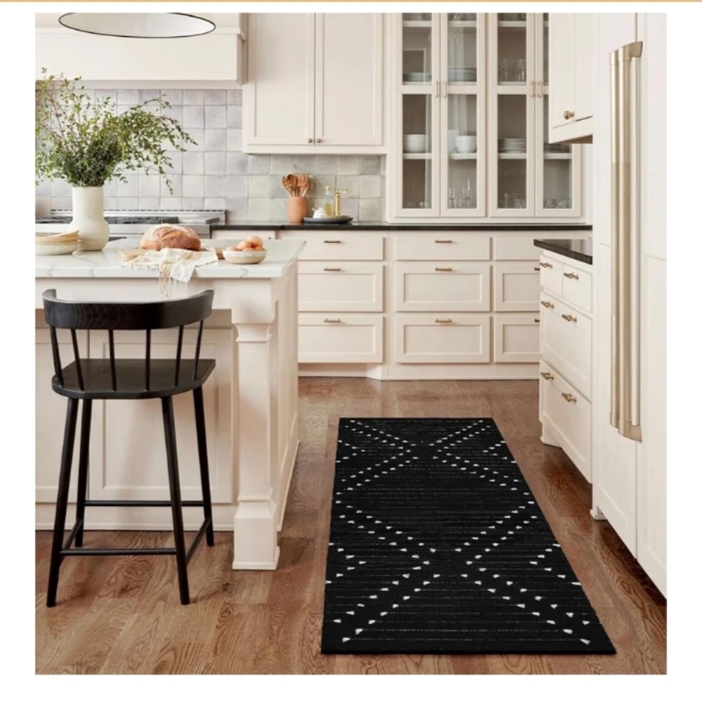 Runner‎ 2'x6' Boho Washable Rug for Hallway, Moroccan Woven Entryway Throw Area
